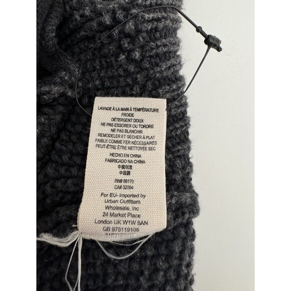 Free People Womens Small Gray Textured Knit Moto Sweater Jacket Cotton Zip Up - Picture 16 of 16